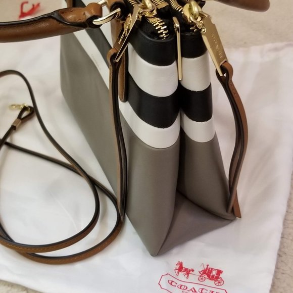 Coach Mini Borough Bag Bar Stripe - Picture 2 of 16